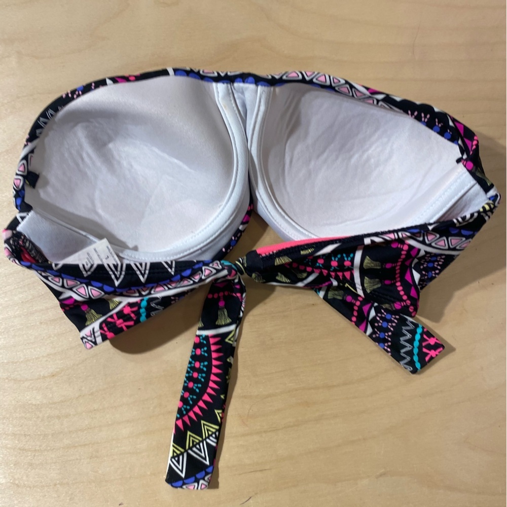 Urban Sea Tribal Print Strapless Bikini Top Large (MS) - Picture 4 of 6